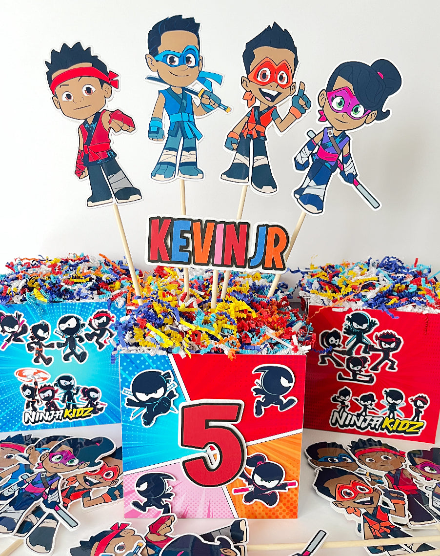 Ninja Kidz TV themed centerpieces