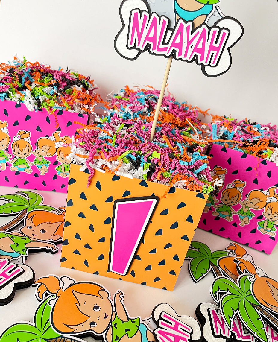 Pebbles themed Party Decorations