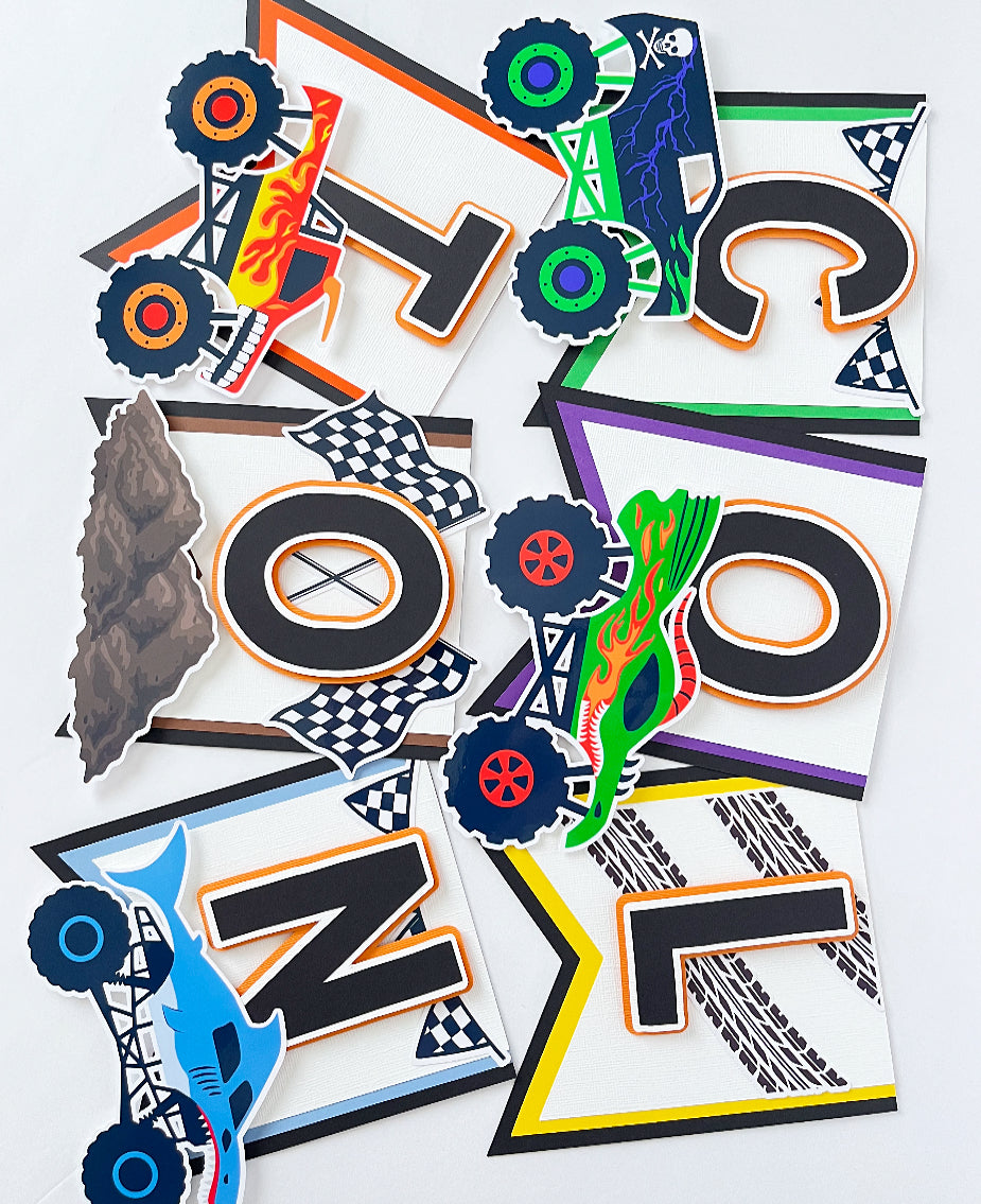 Monster Truck themed Party Decorations