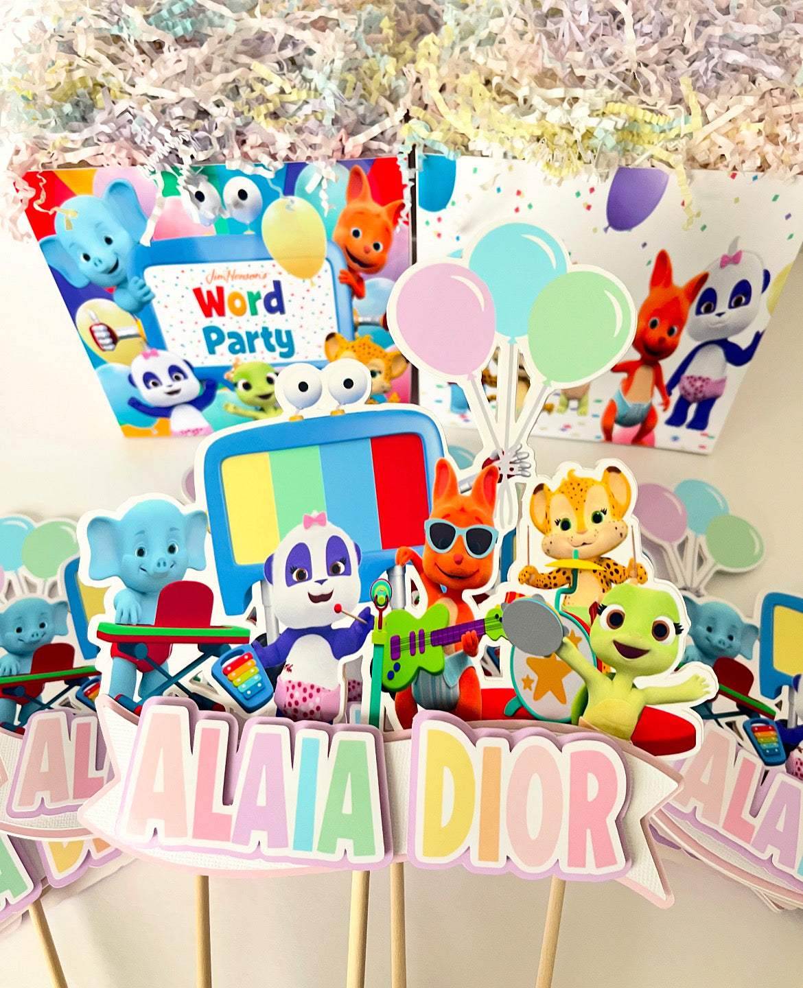 Word Party Centerpieces