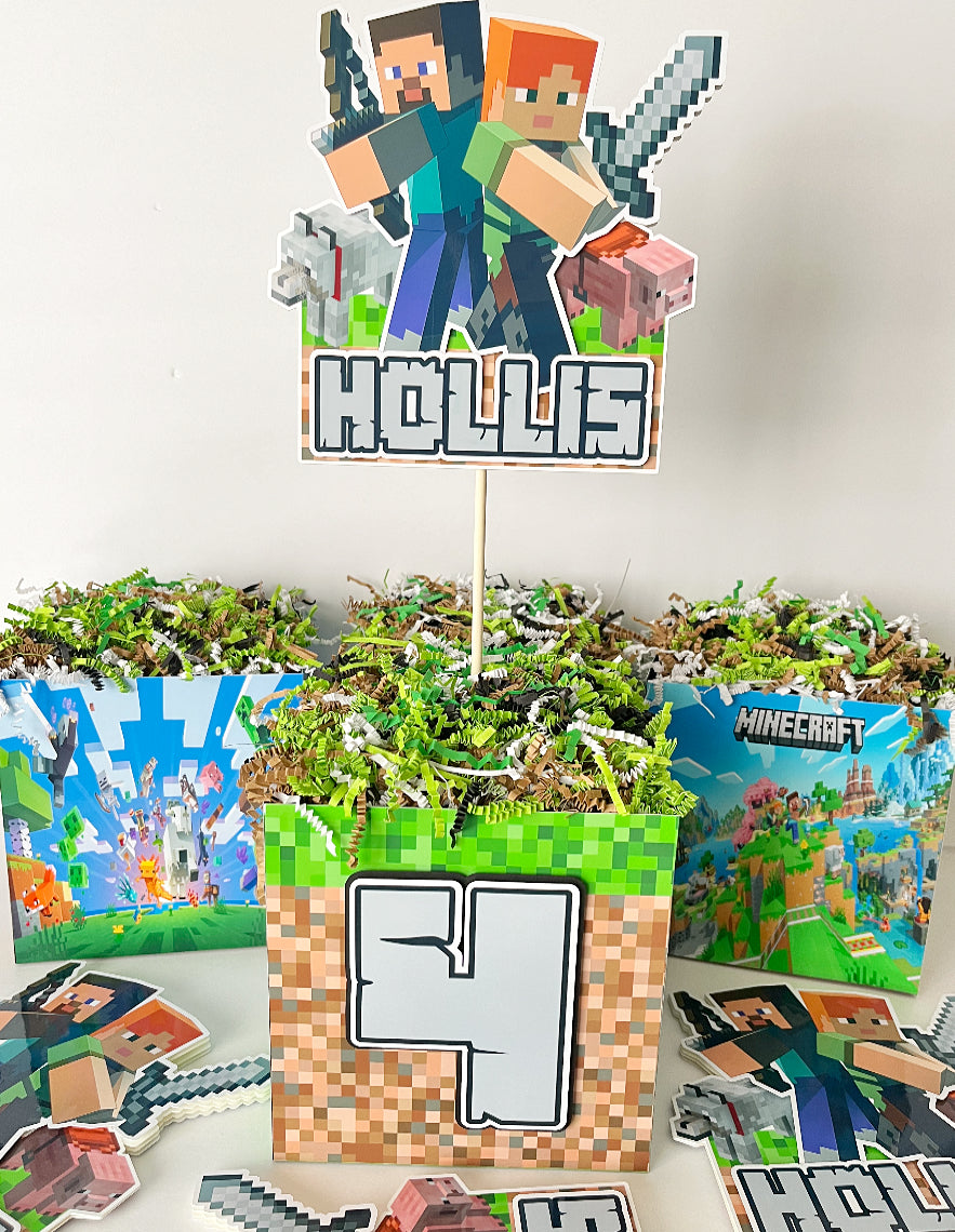 Minecraft themed Party Decorations