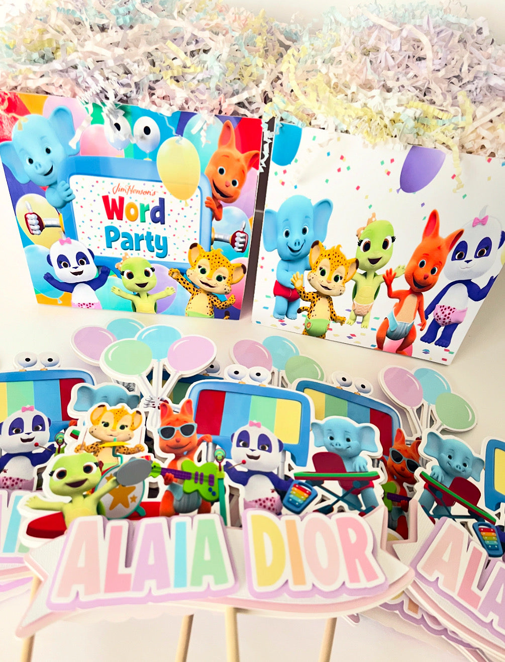 Word Party Centerpieces