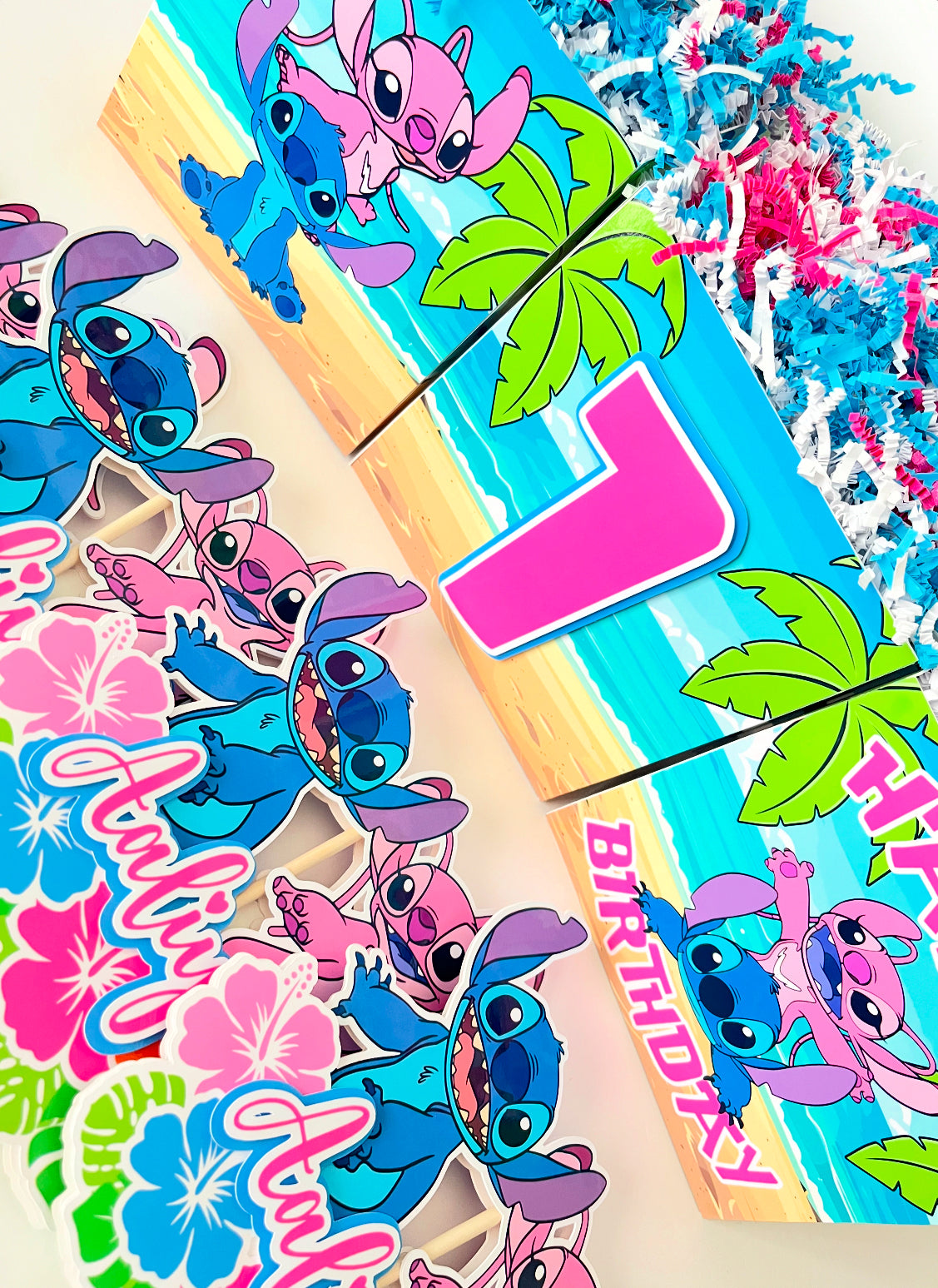 Stitch and Angel themed Party Decorations