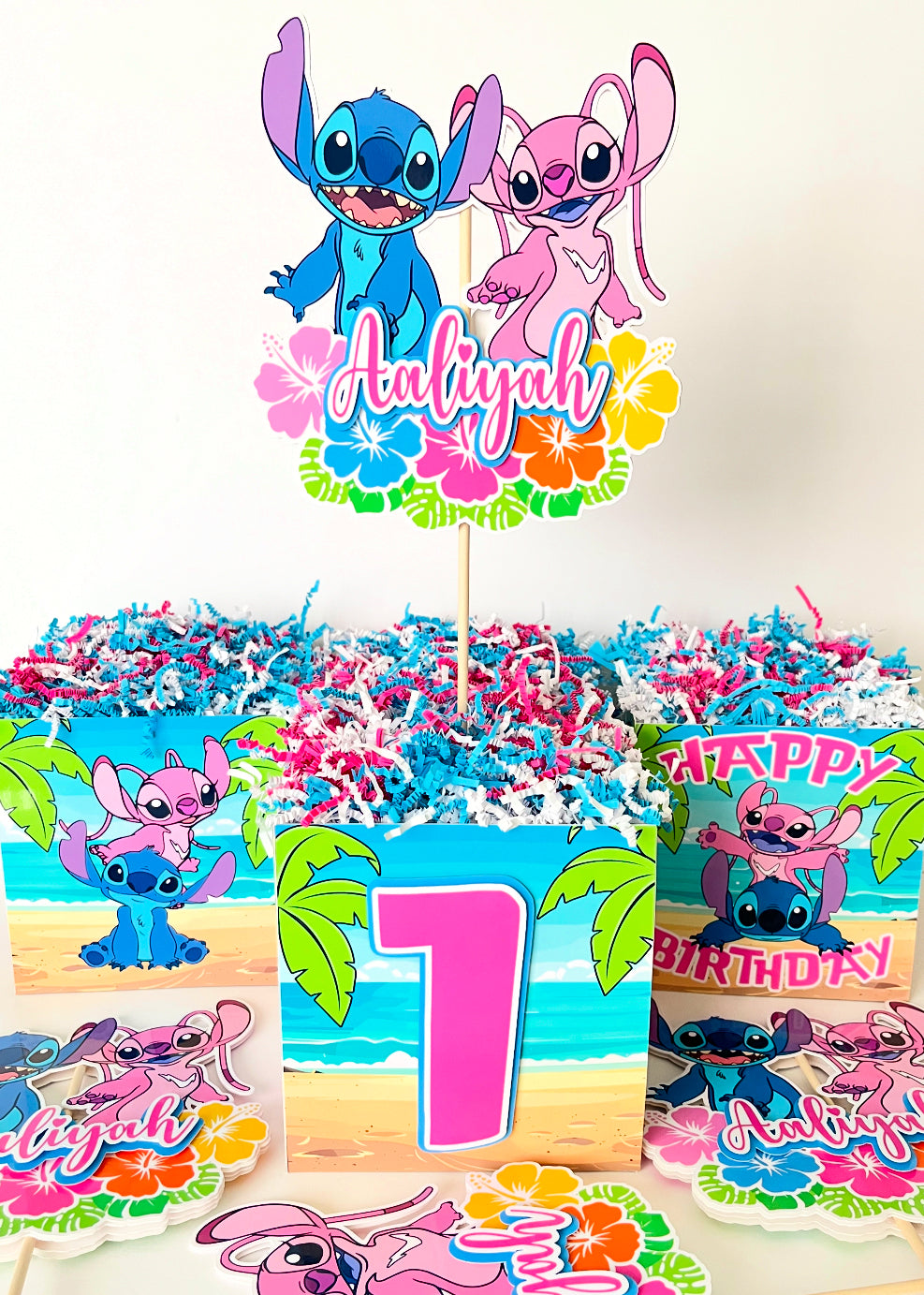 Stitch and Angel themed Party Decorations