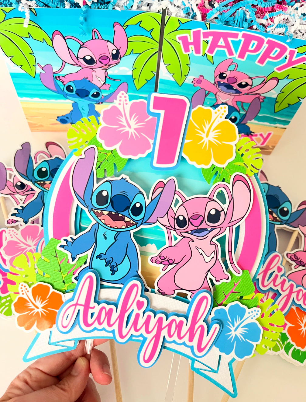 Stitch and Angel themed Party Decorations