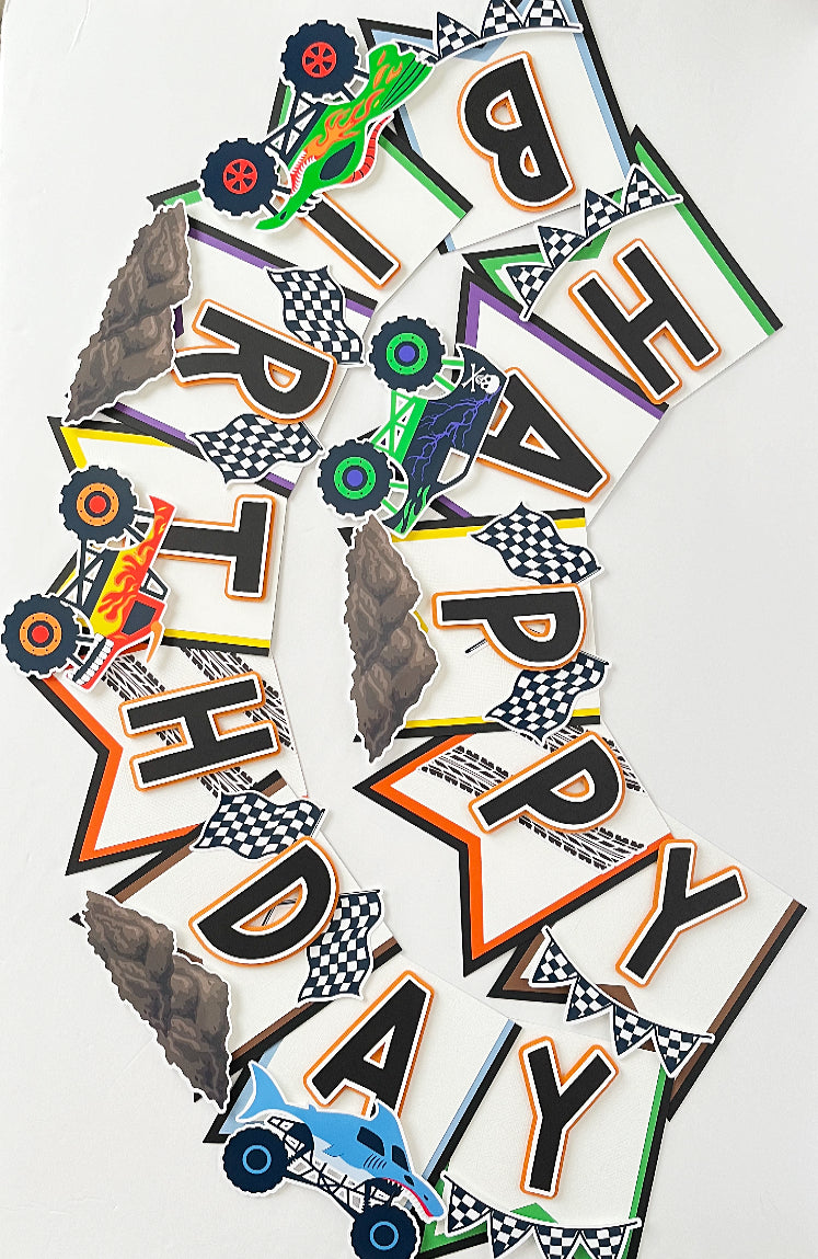 Monster Truck themed Party Decorations