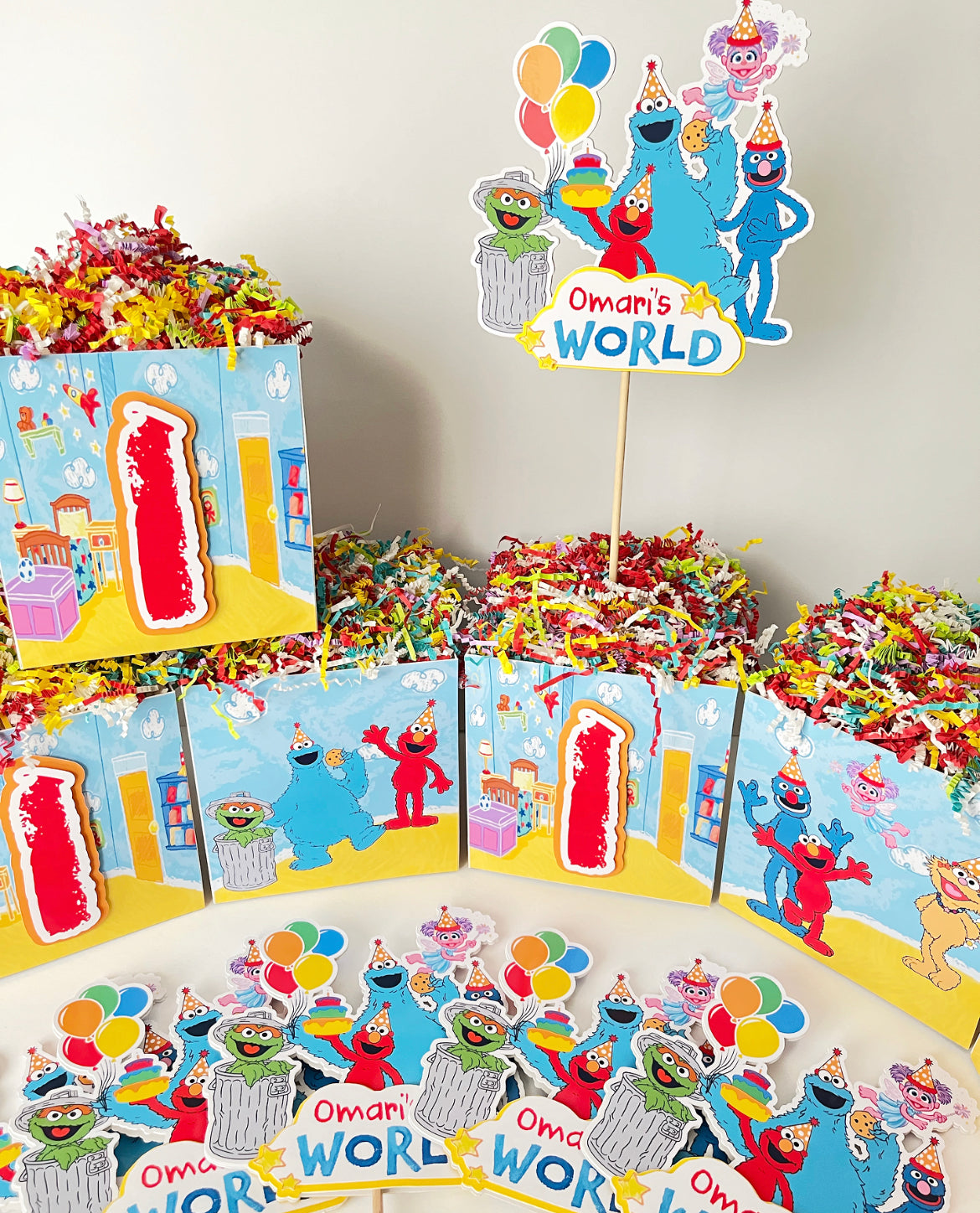 Elmo's World themed Centerpieces