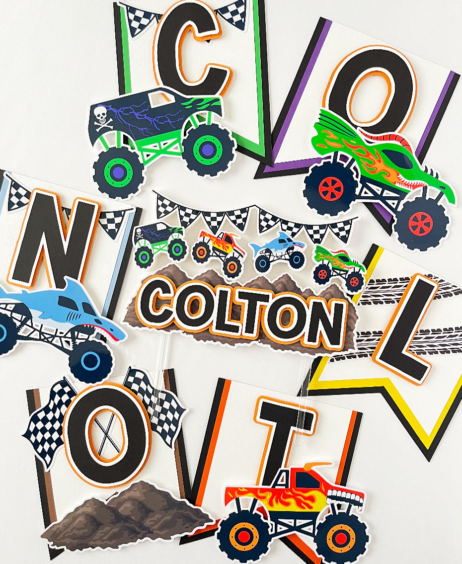 Monster Truck themed Party Decorations