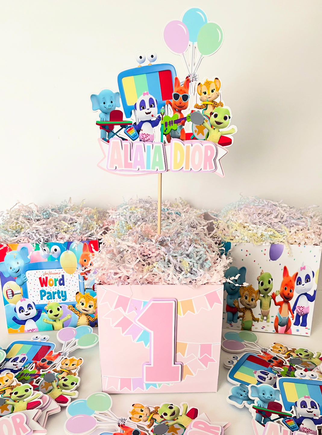 Word Party Centerpieces