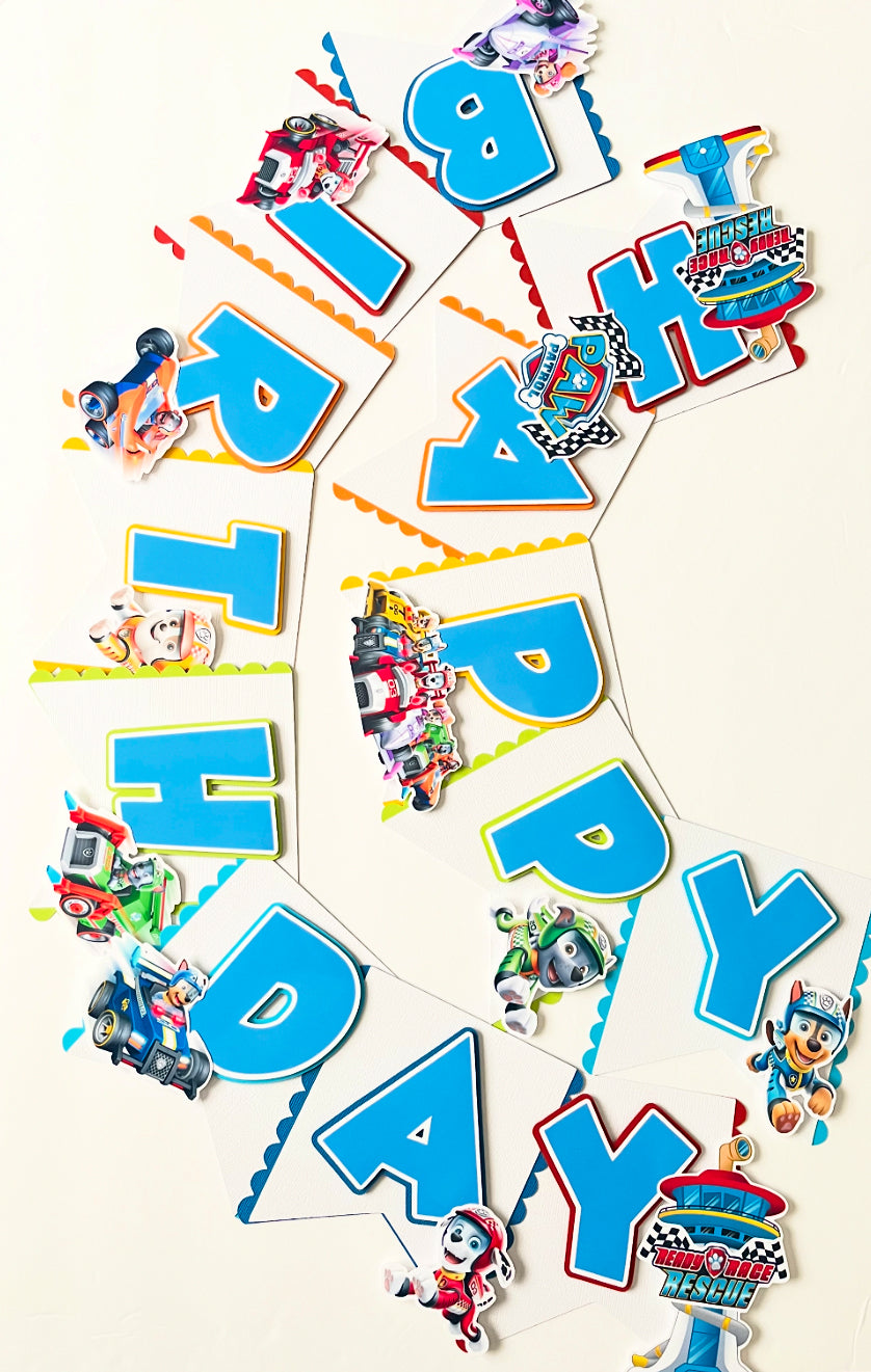 Paw Patrol Race Rescue themed Party Decorations