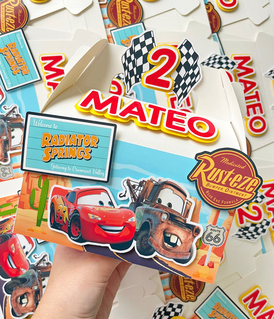 Cars themed Gable Favor Boxes