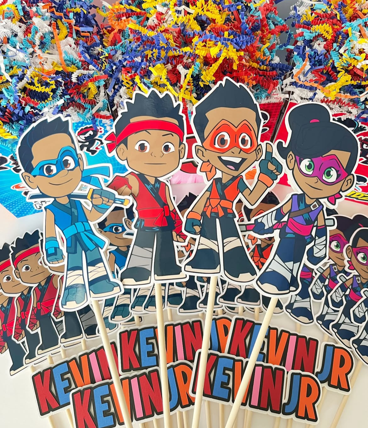 Ninja Kidz TV themed centerpieces