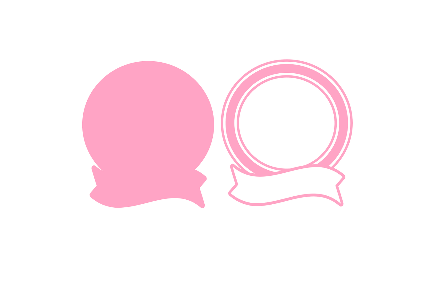 Cake Topper Template 3 - SVG - Instant Digital Download