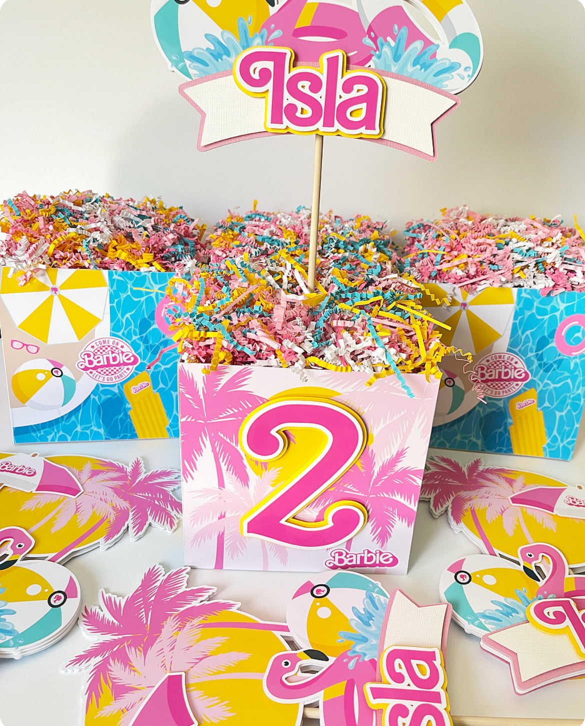 Malibu Barbie Pool Party themed Party Decorations