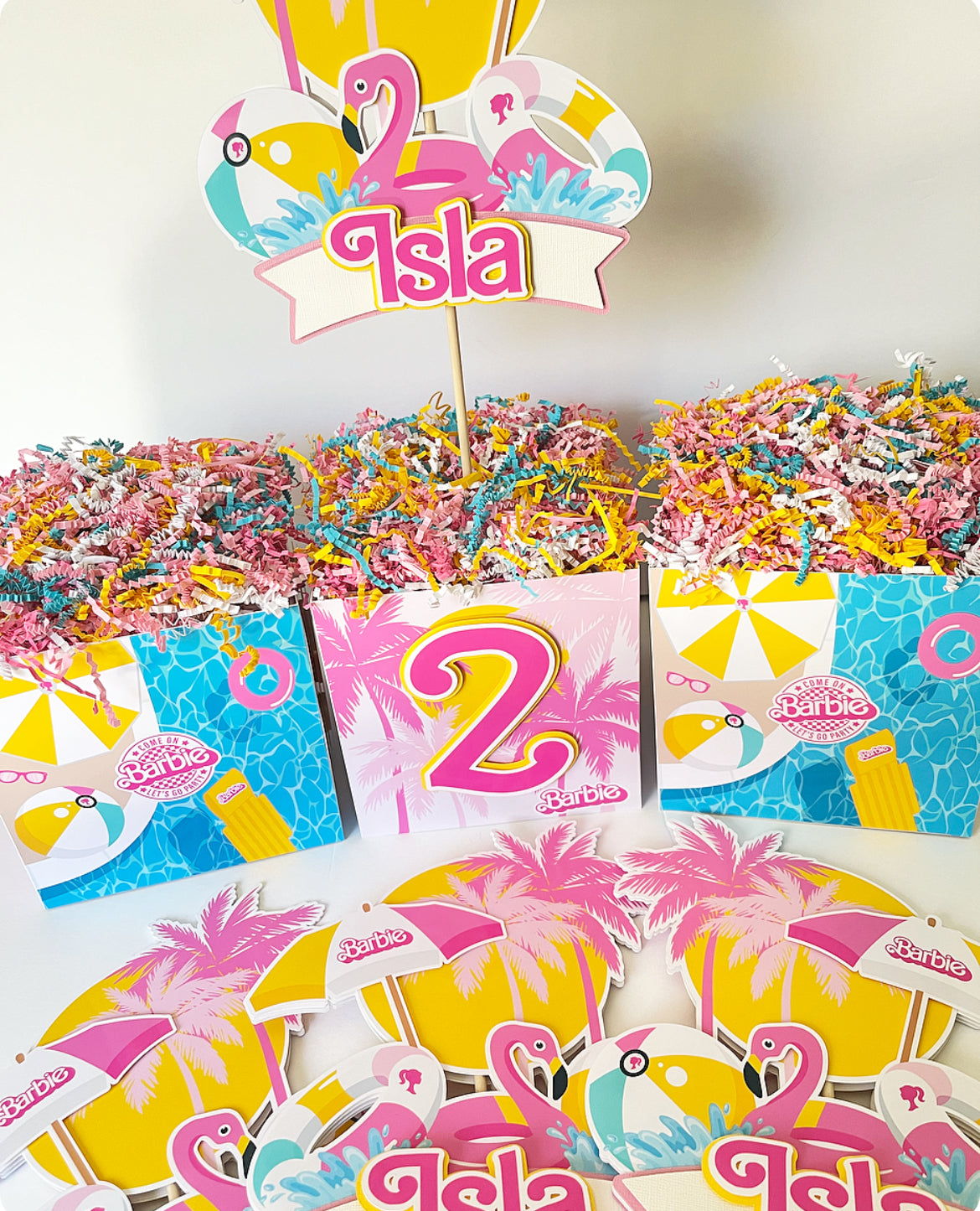 Malibu Barbie Pool Party themed Party Decorations