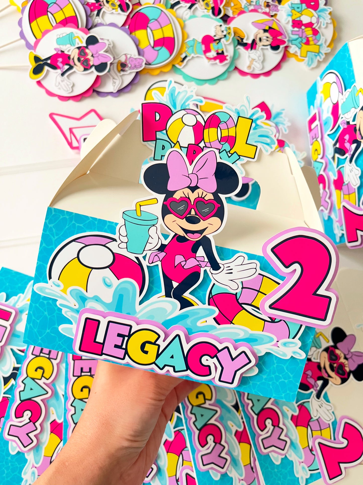 Minnie Mouse Pool Party themed Party Decorations