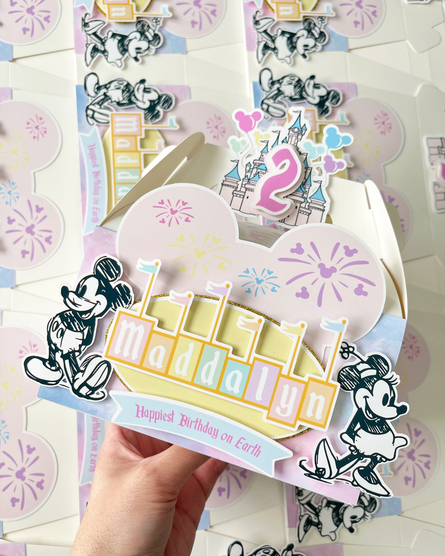 Disneyland themed Gable Favor Boxes