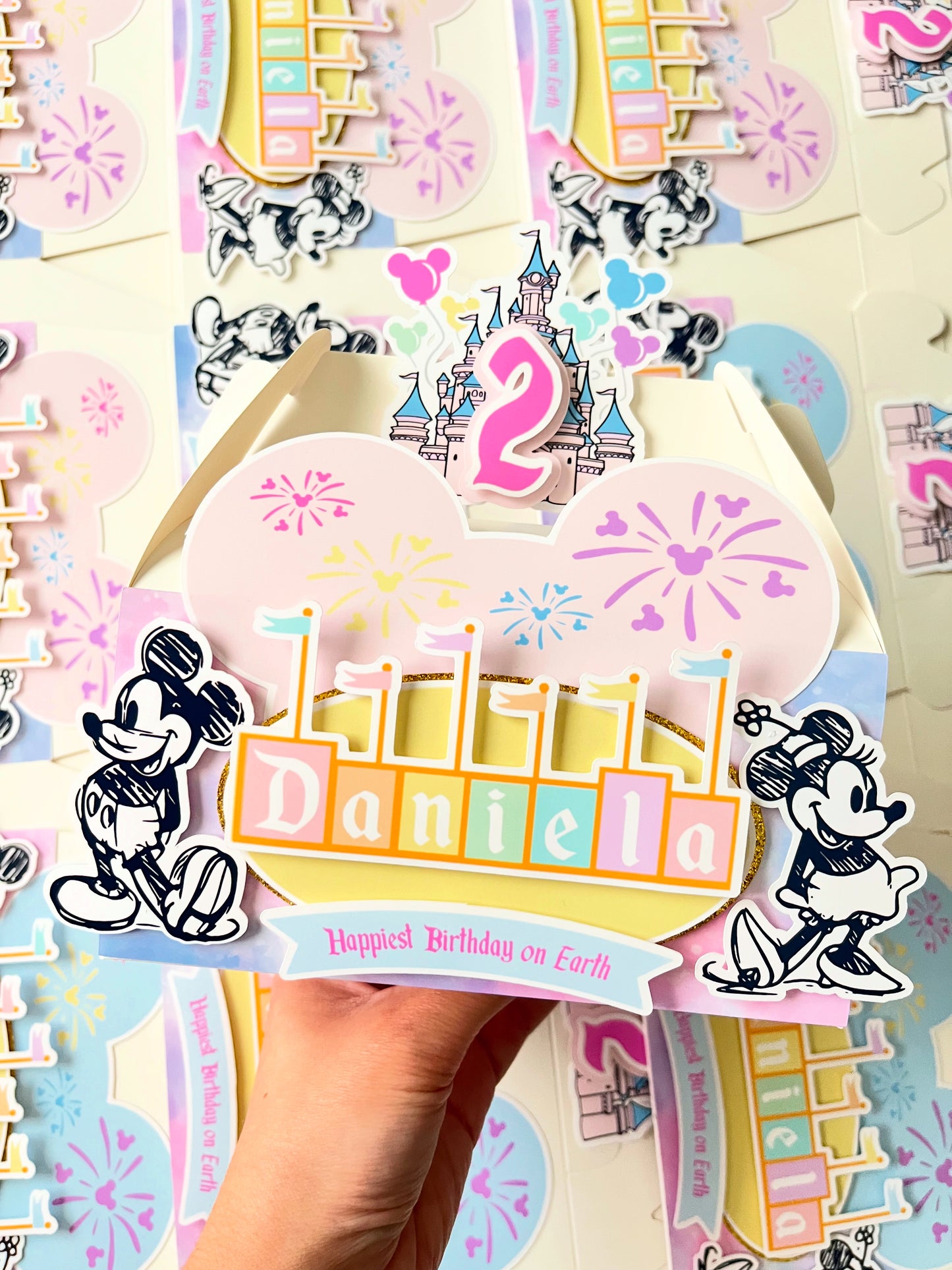 Disneyland themed Gable Favor Boxes