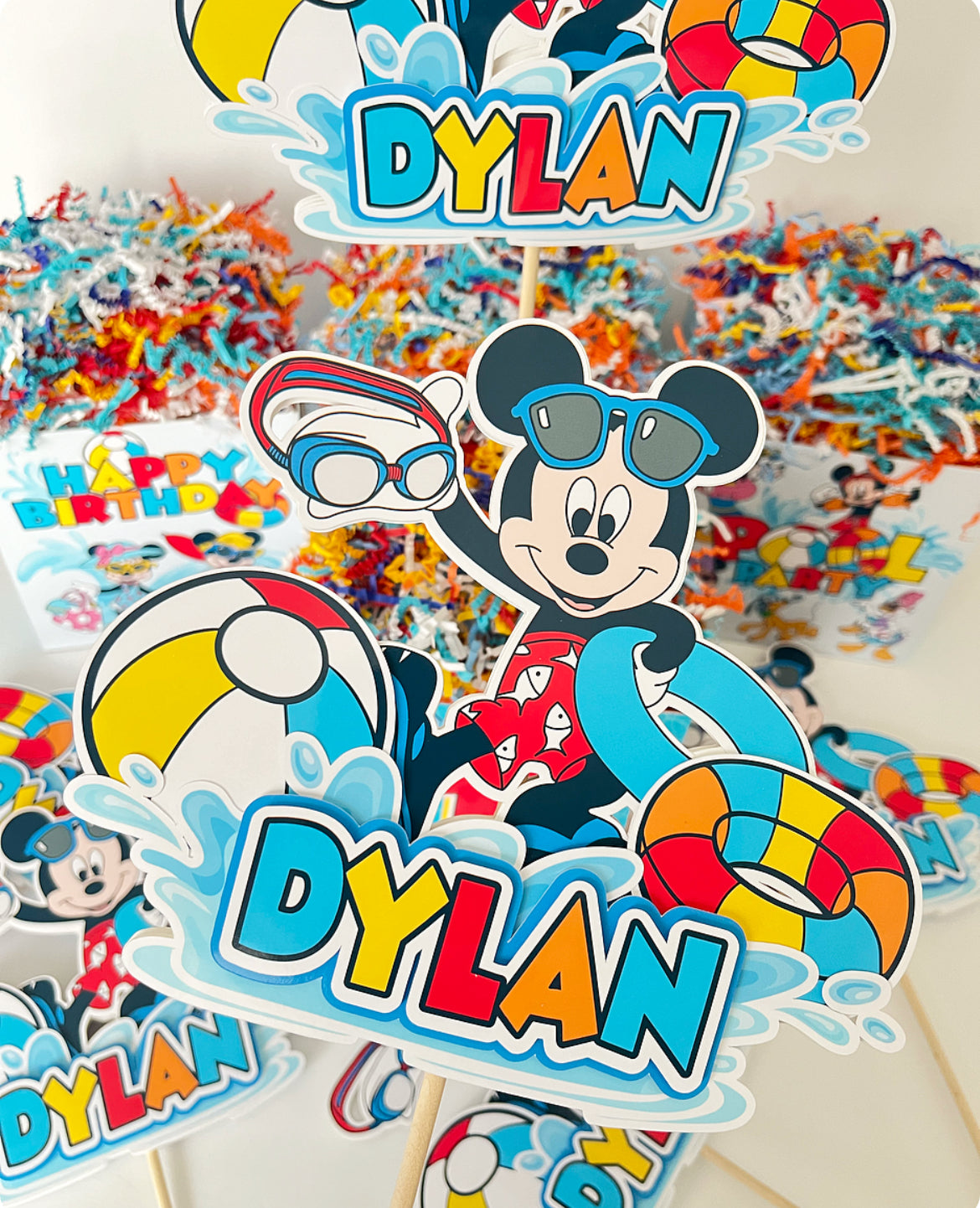 Mickey Mouse Pool Party themed Party Decorations