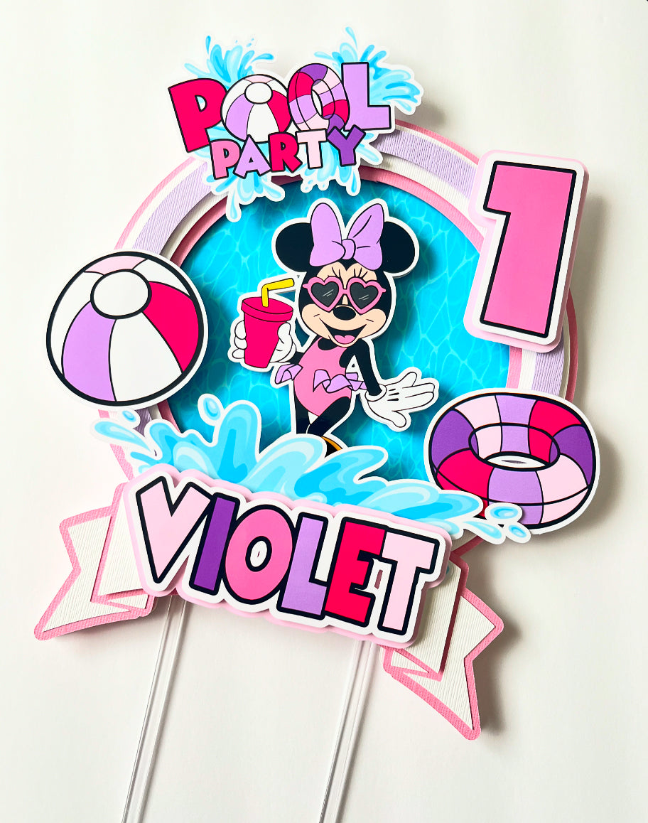 Minnie Mouse Pool Party themed Party Decorations