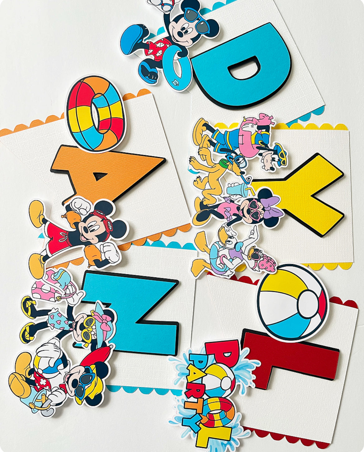Mickey Mouse Pool Party themed Party Decorations