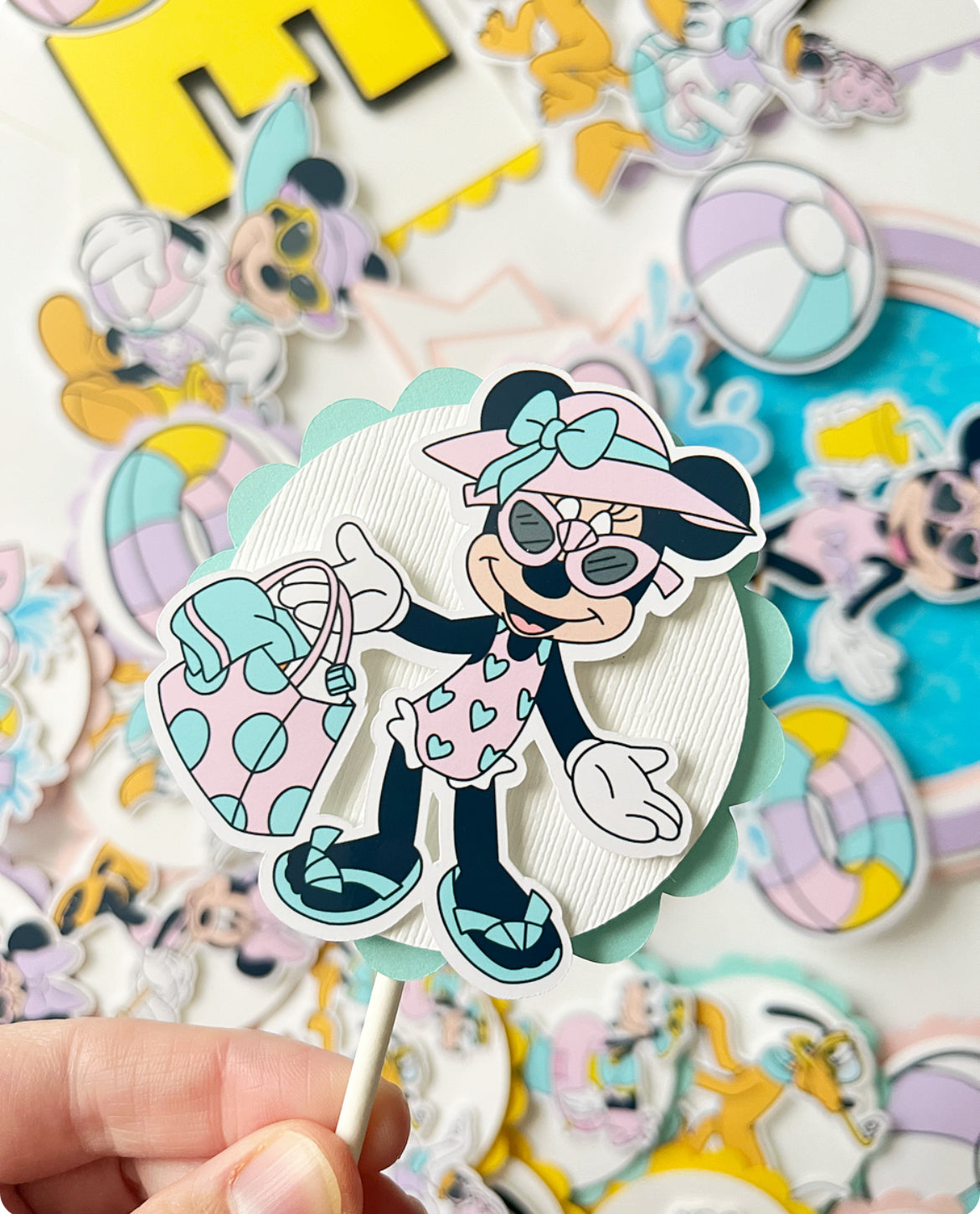 Minnie Mouse Pool Party themed Party Decorations