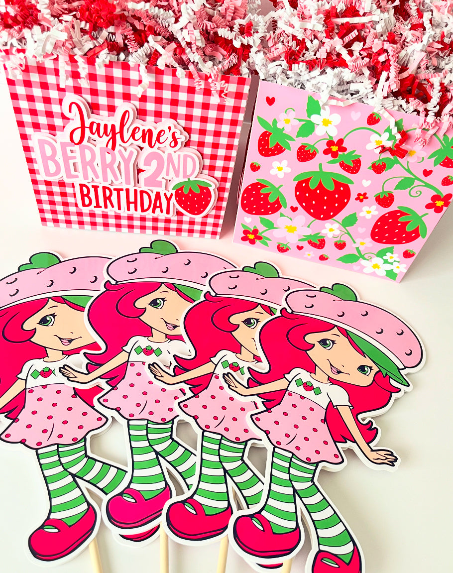 Berry Sweet Strawberry Shortcake themed Centerpieces