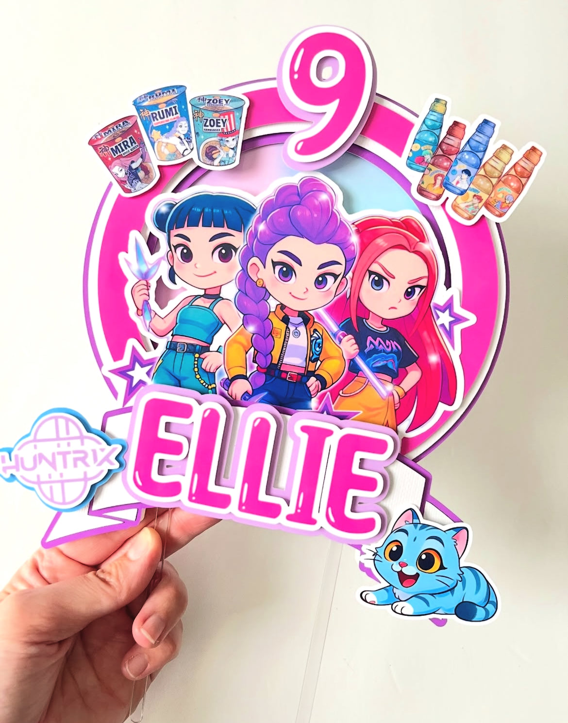 K-pop Demon Hunter Huntrix themed Party Decorations