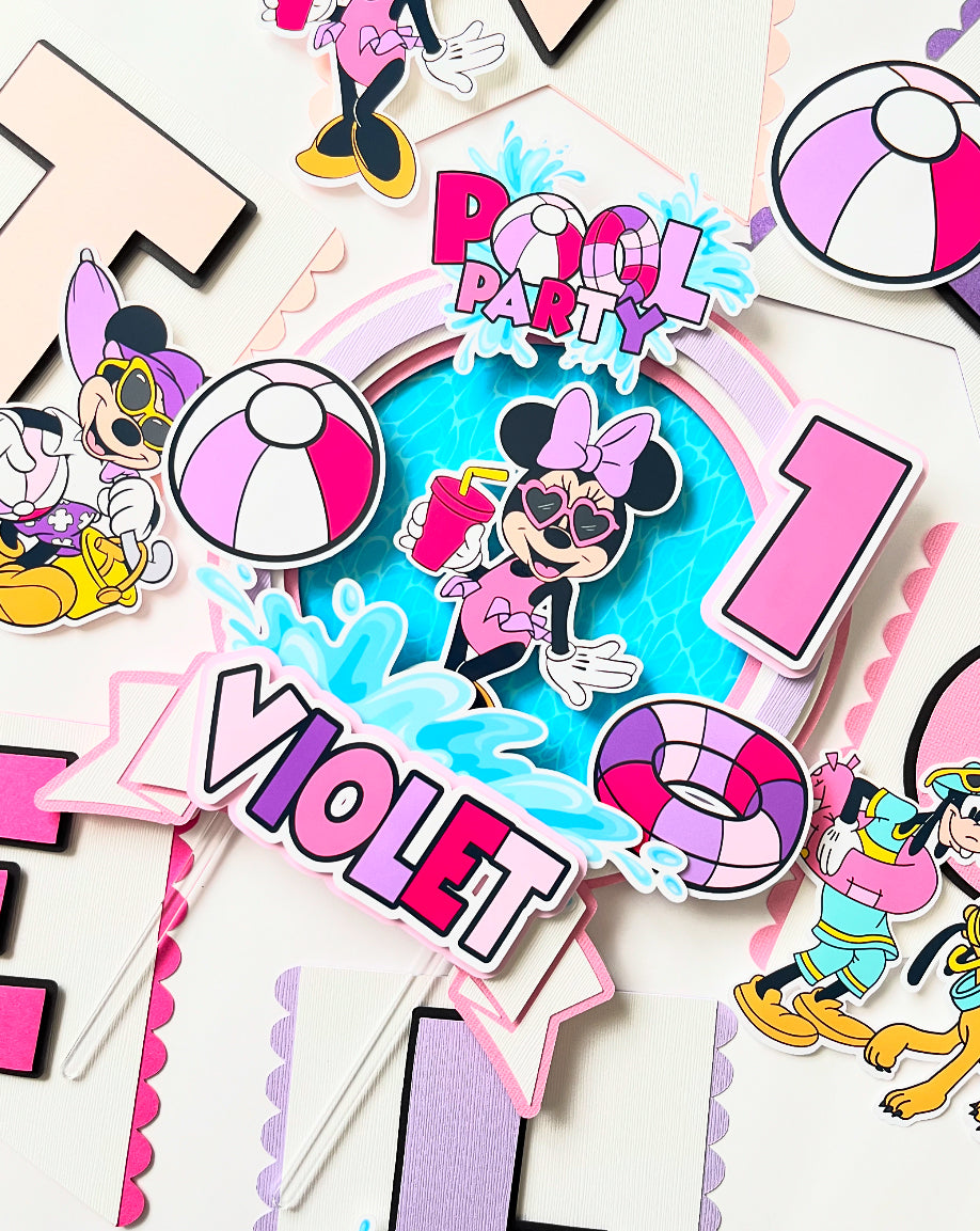 Minnie Mouse Pool Party themed Party Decorations