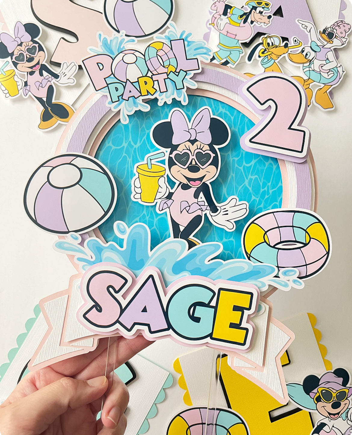 Minnie Mouse Pool Party themed Party Decorations