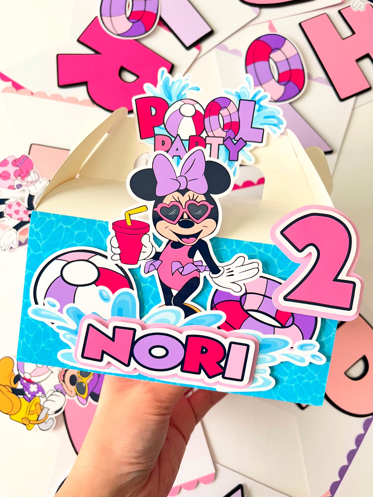 Minnie Mouse Pool Party themed Party Decorations