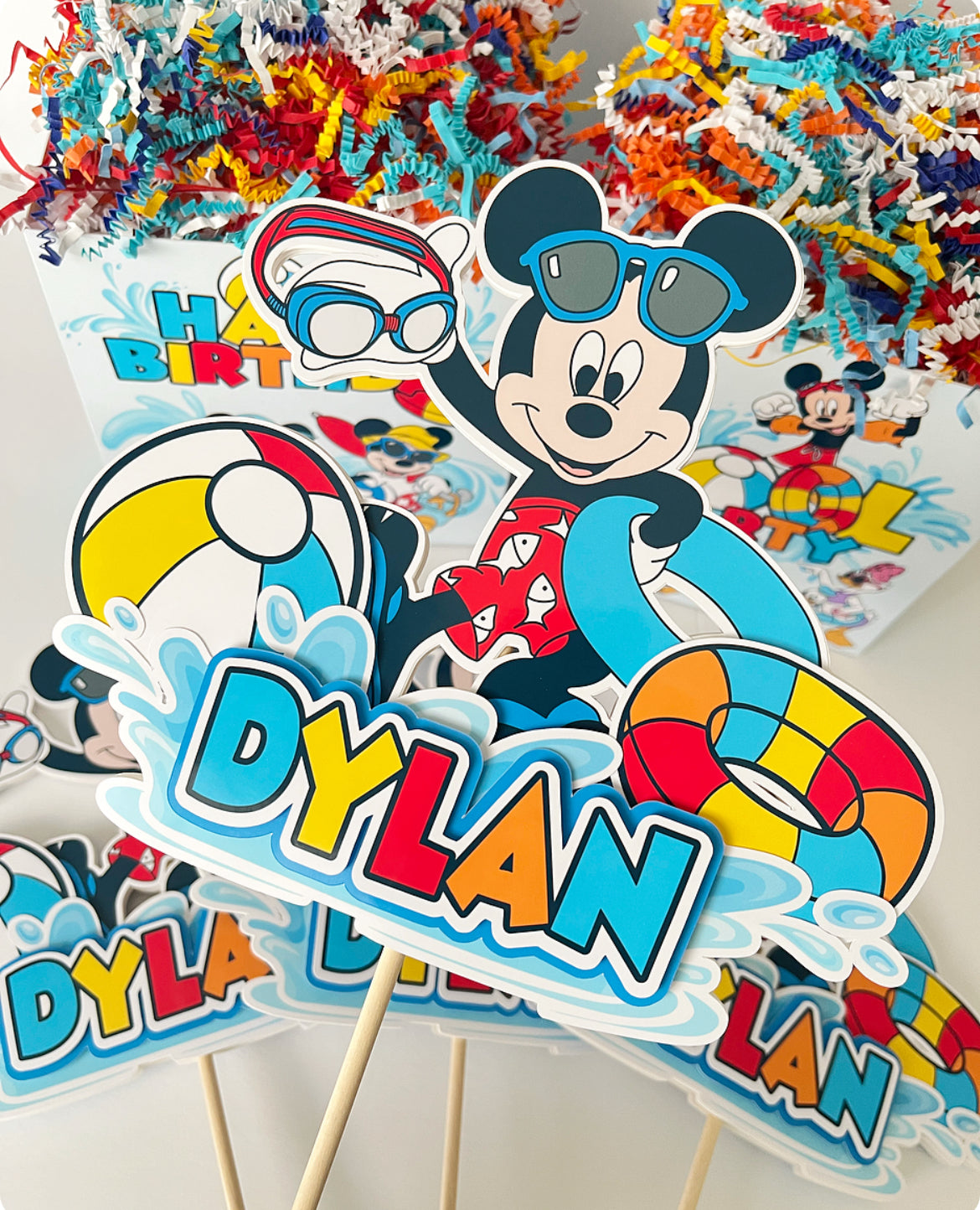 Mickey Mouse Pool Party themed Party Decorations