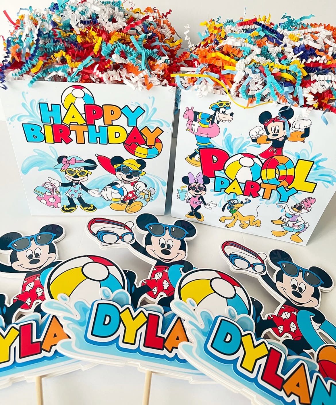 Mickey Mouse Pool Party themed Party Decorations