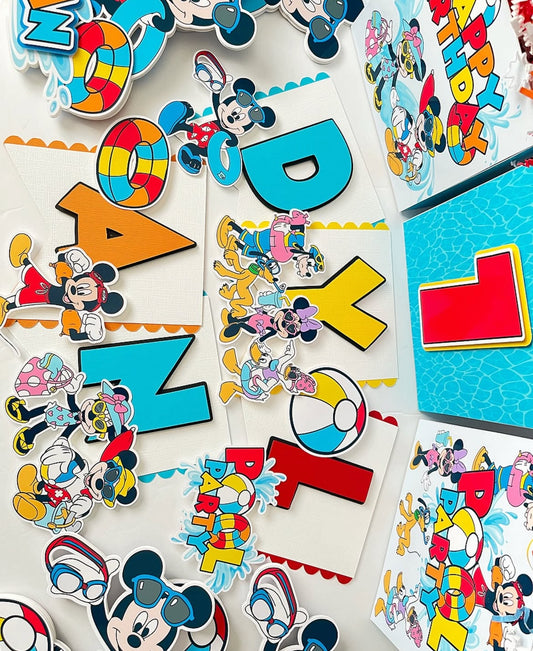 Mickey Mouse Pool Party themed Party Decorations