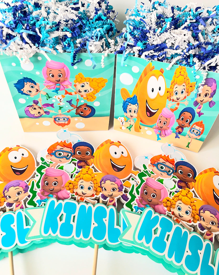 Bubble Guppies themed Centerpieces