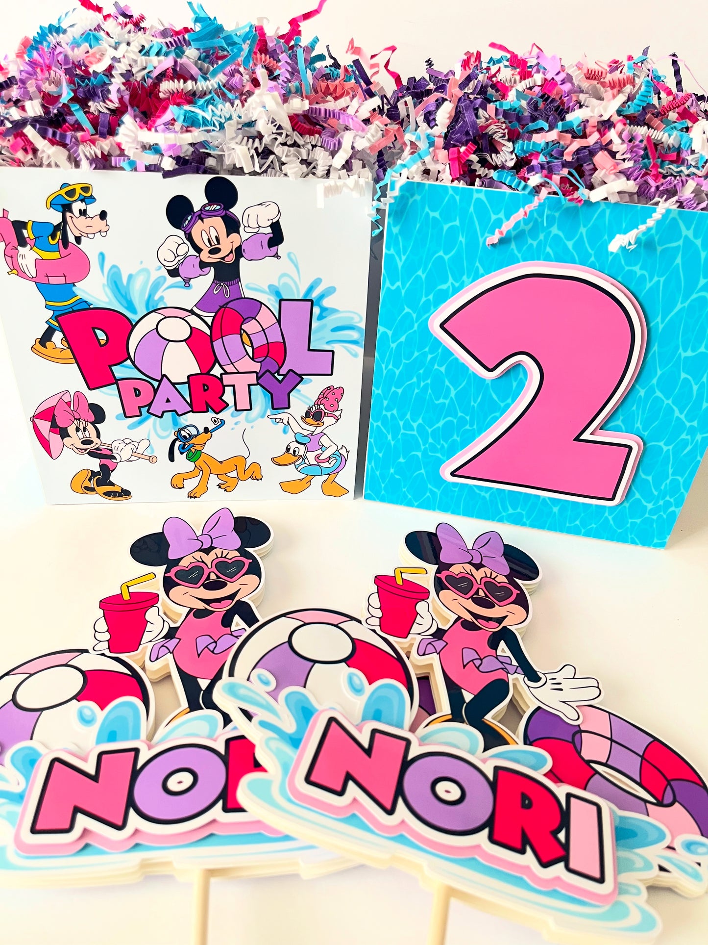 Minnie Mouse Pool Party themed Party Decorations