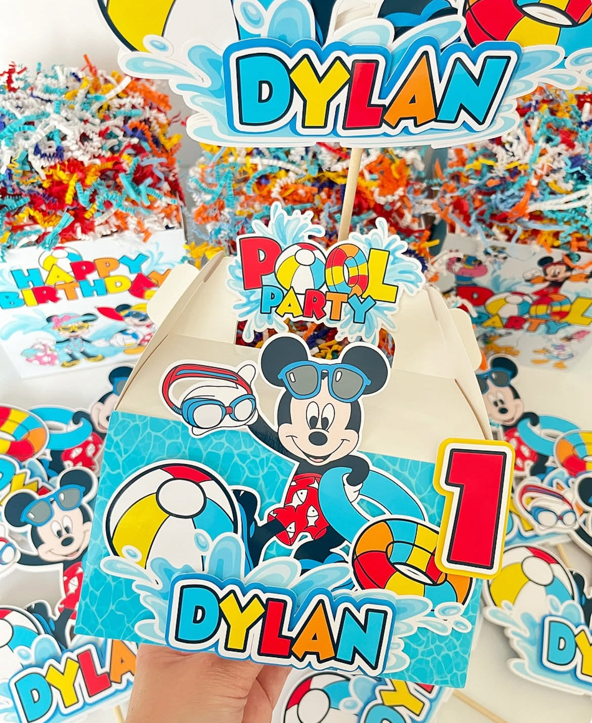 Mickey Mouse Pool Party themed Party Decorations