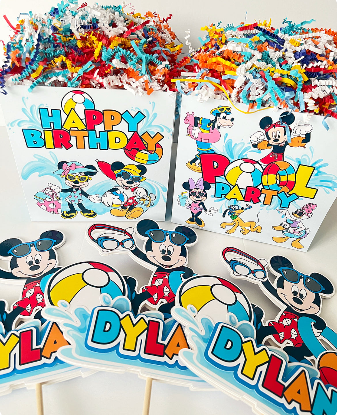 Mickey Mouse Pool Party themed Party Decorations