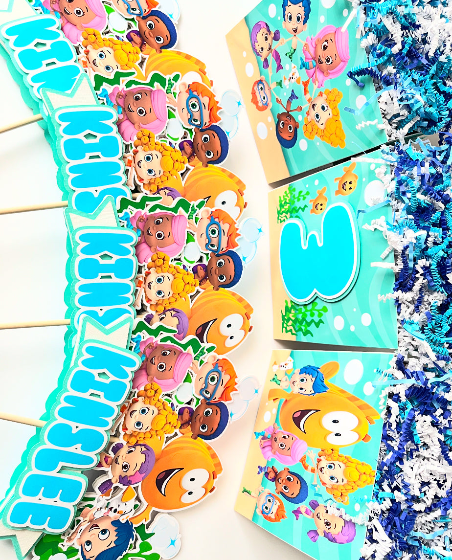 Bubble Guppies themed Centerpieces