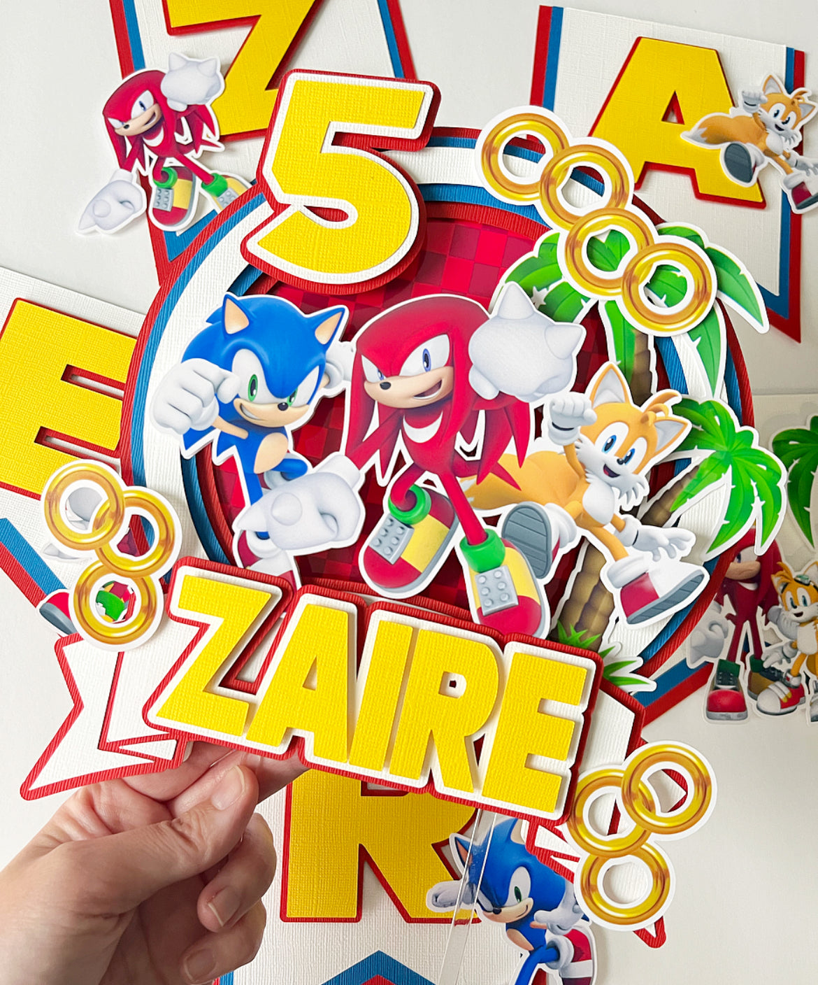 Knuckles, Sonic & Tails themed Party Decorations