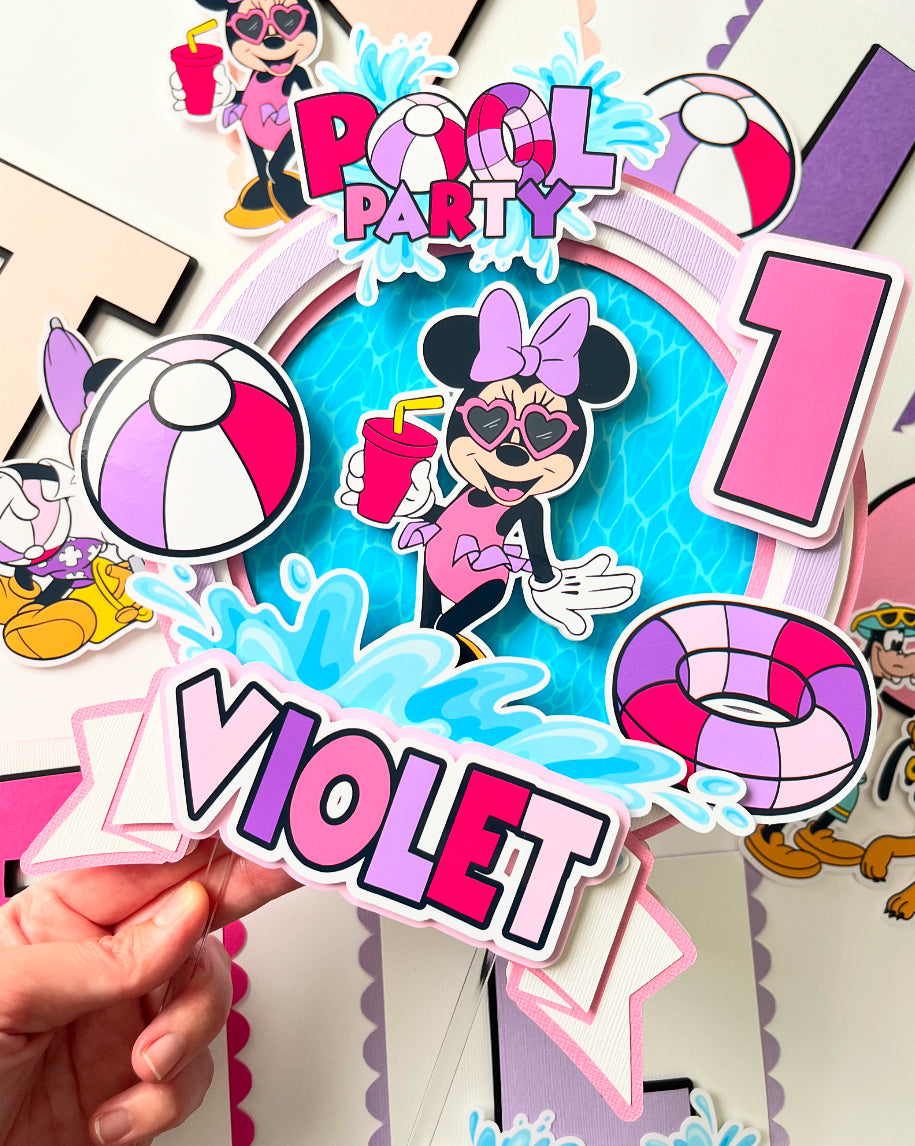 Minnie Mouse Pool Party themed Party Decorations