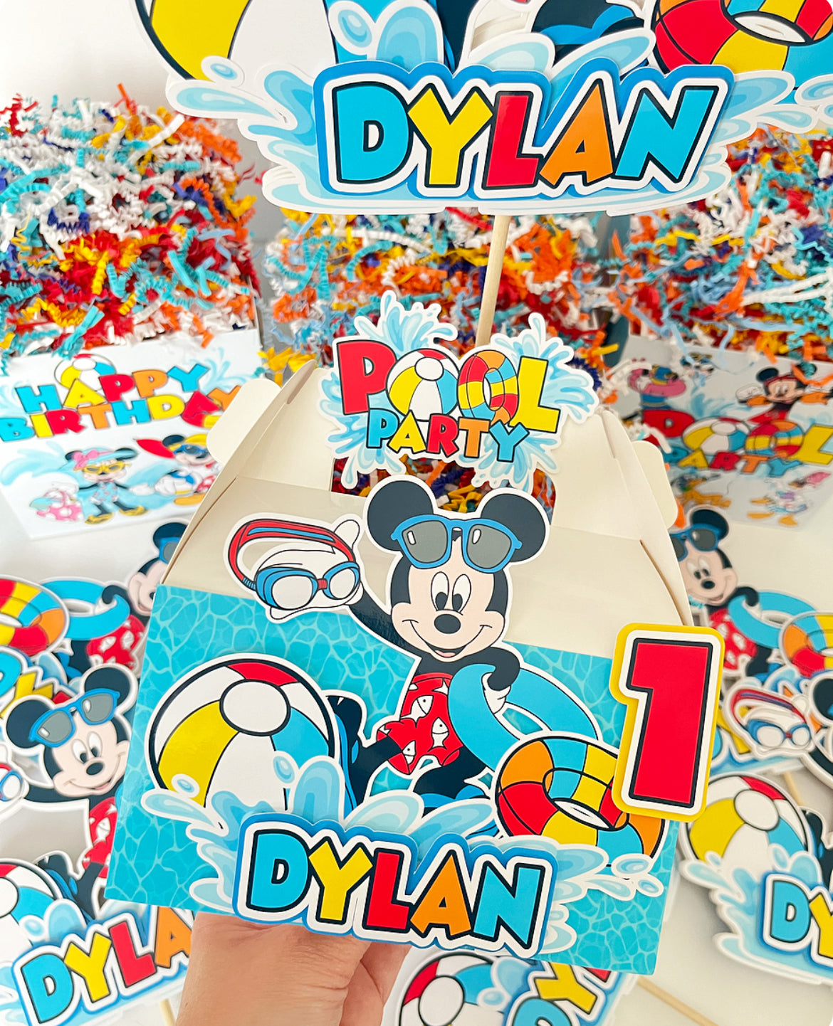 Mickey Mouse Pool Party themed Party Decorations