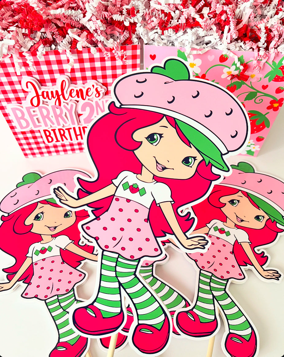 Berry Sweet Strawberry Shortcake themed Centerpieces