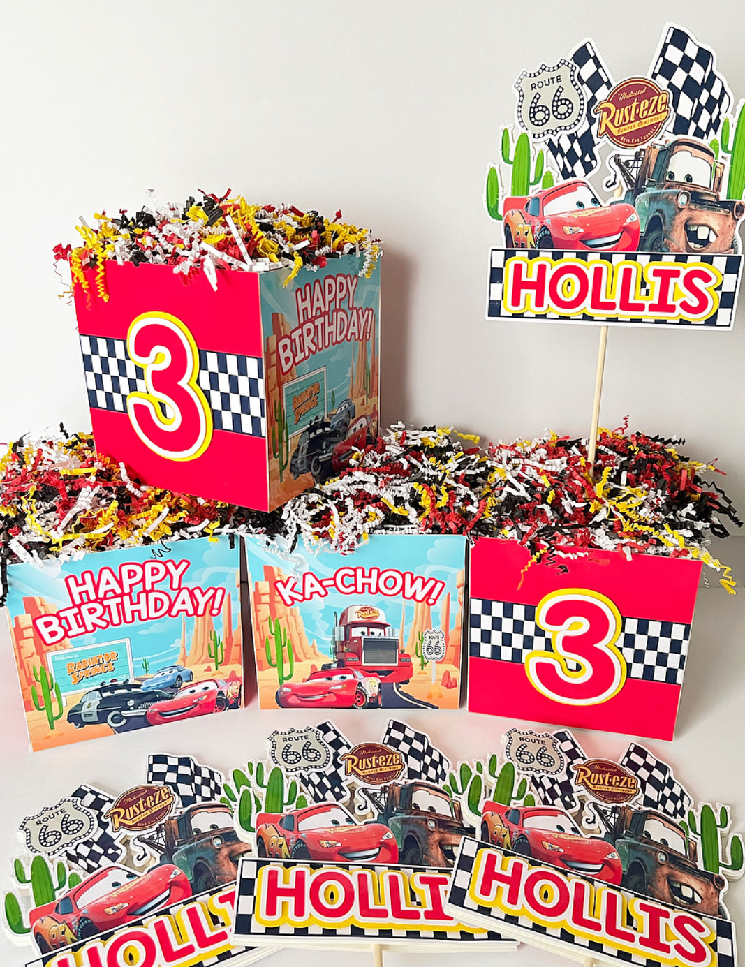 Cars themed Centerpieces
