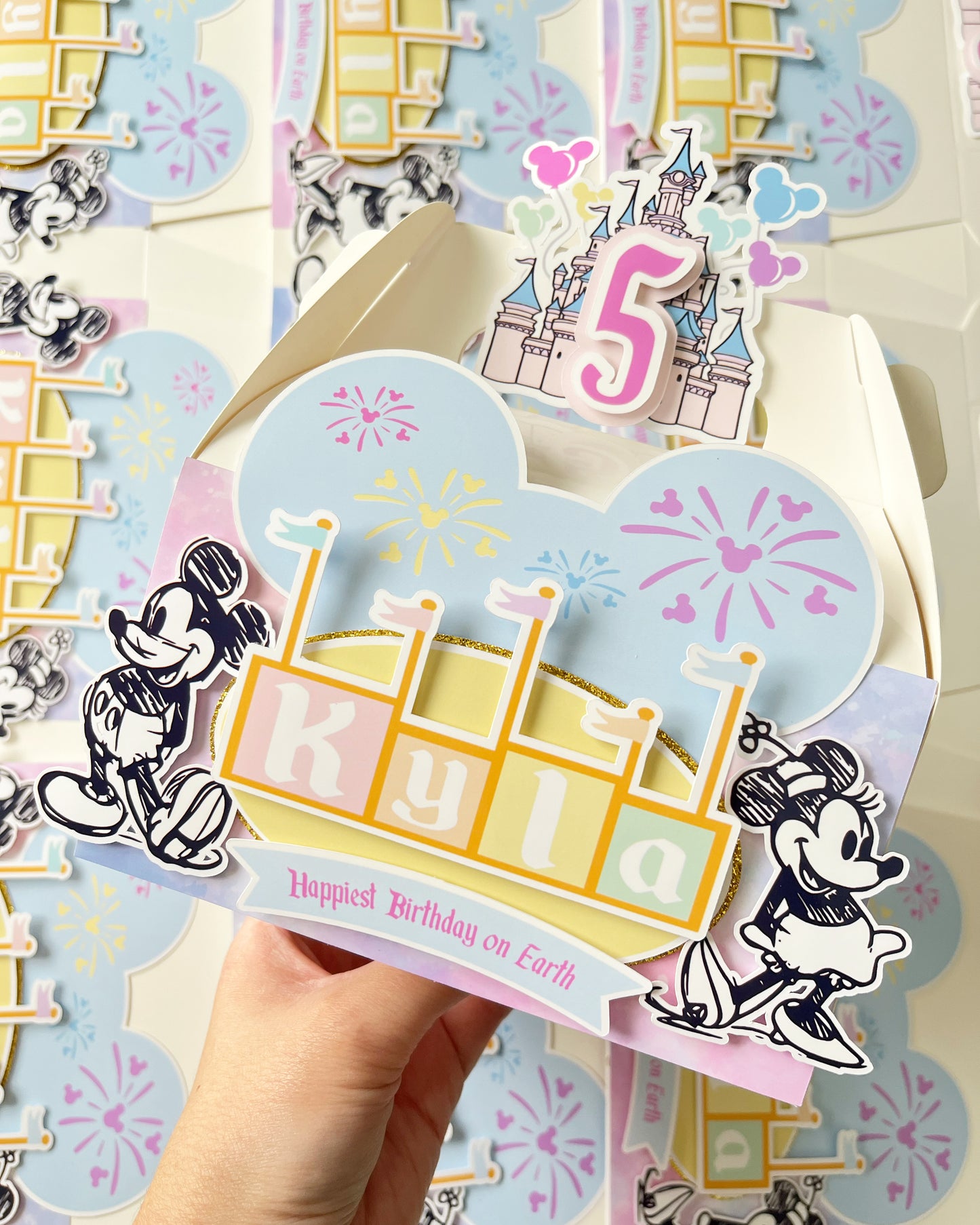 Disneyland themed Gable Favor Boxes