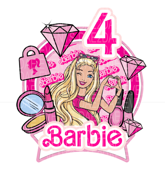 Barbie Cake Topper Template - SVG - Instant Digital Download