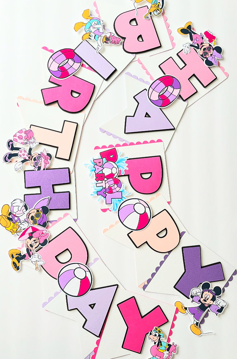 Minnie Mouse Pool Party themed Party Decorations
