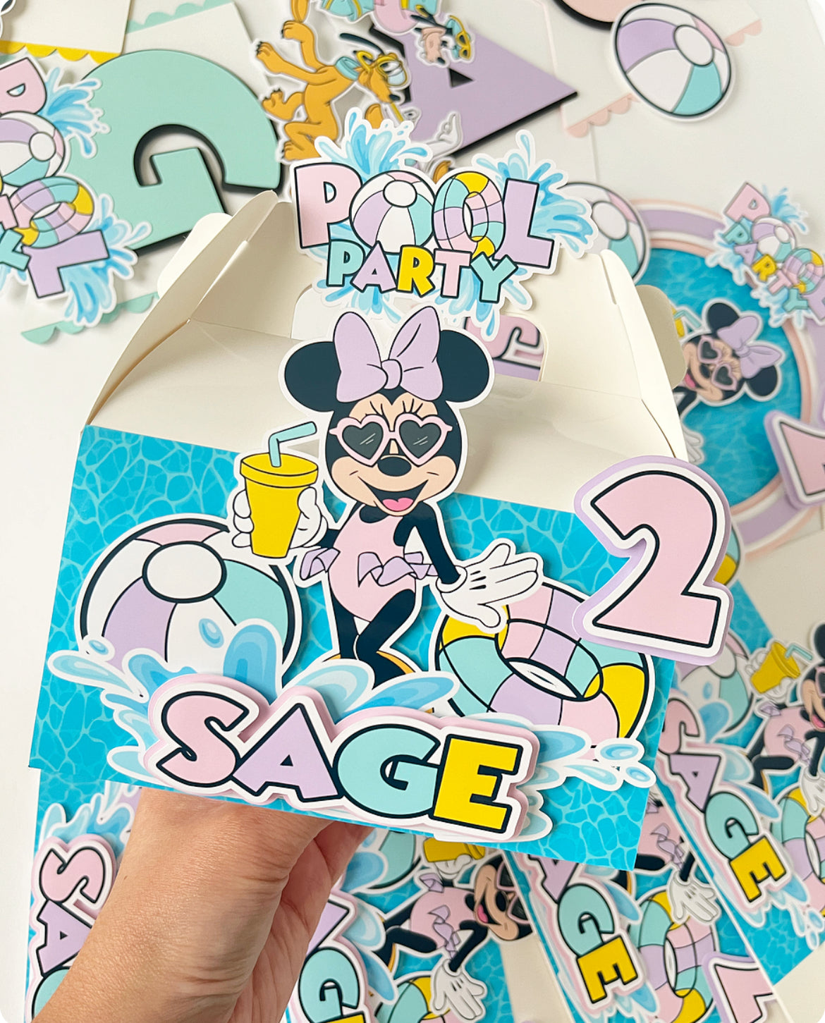 Minnie Mouse Pool Party themed Party Decorations
