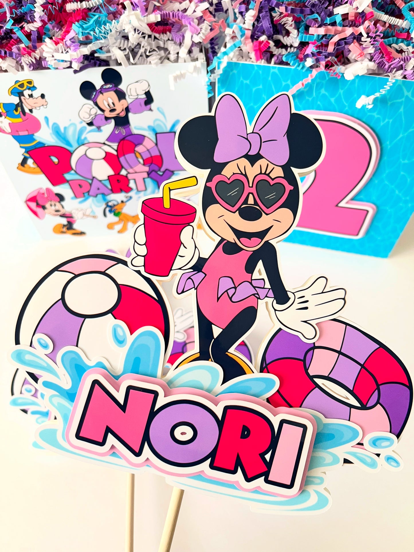 Minnie Mouse Pool Party themed Party Decorations
