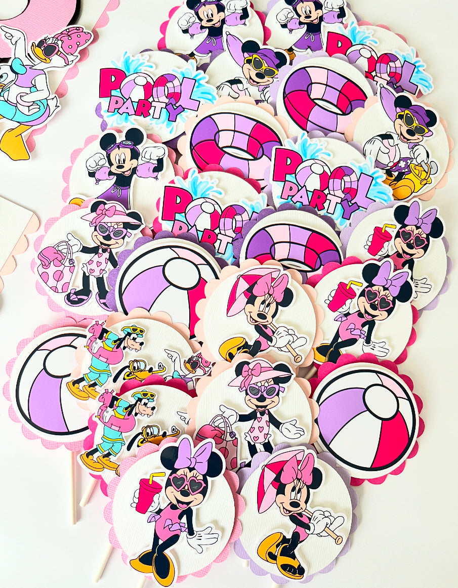 Minnie Mouse Pool Party themed Party Decorations